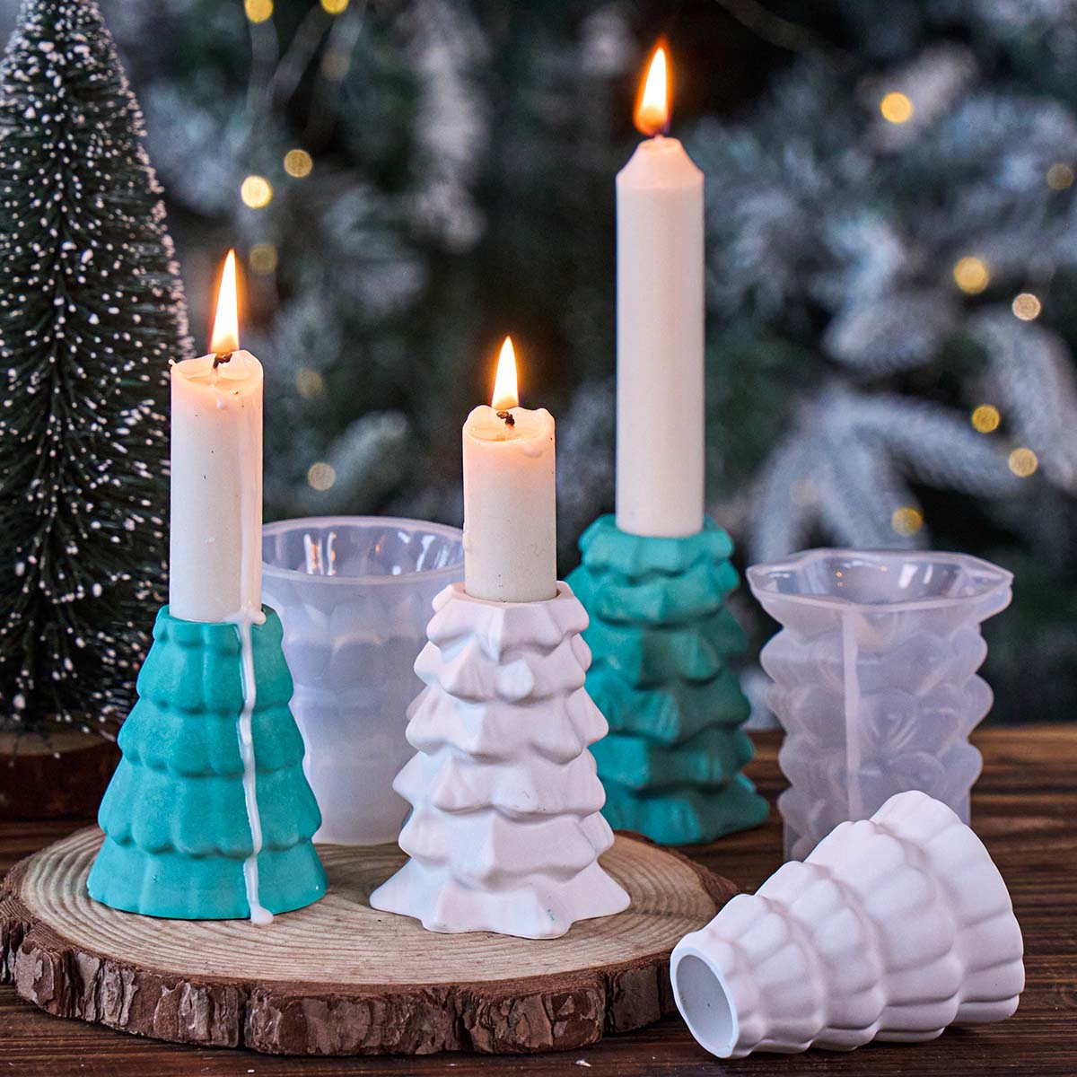 Candle Fragrance Supplies - DIY Christmas Tree Candle Holder Silicone